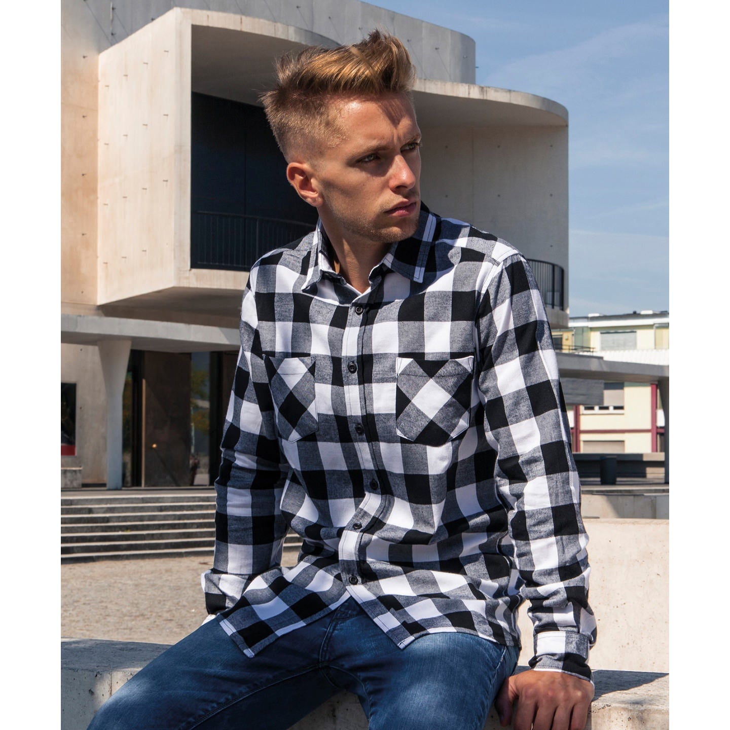 Build Your Brand Checked Flannel Shirt