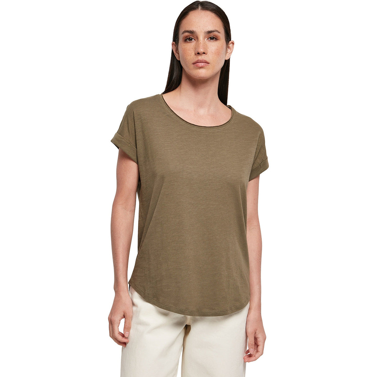 Build Your Brand Women's Long Slub Tee