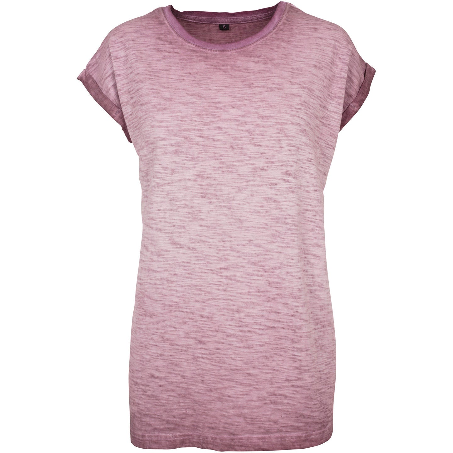 Build Your Brand Women's Spray Dye Extended Shoulder Tee
