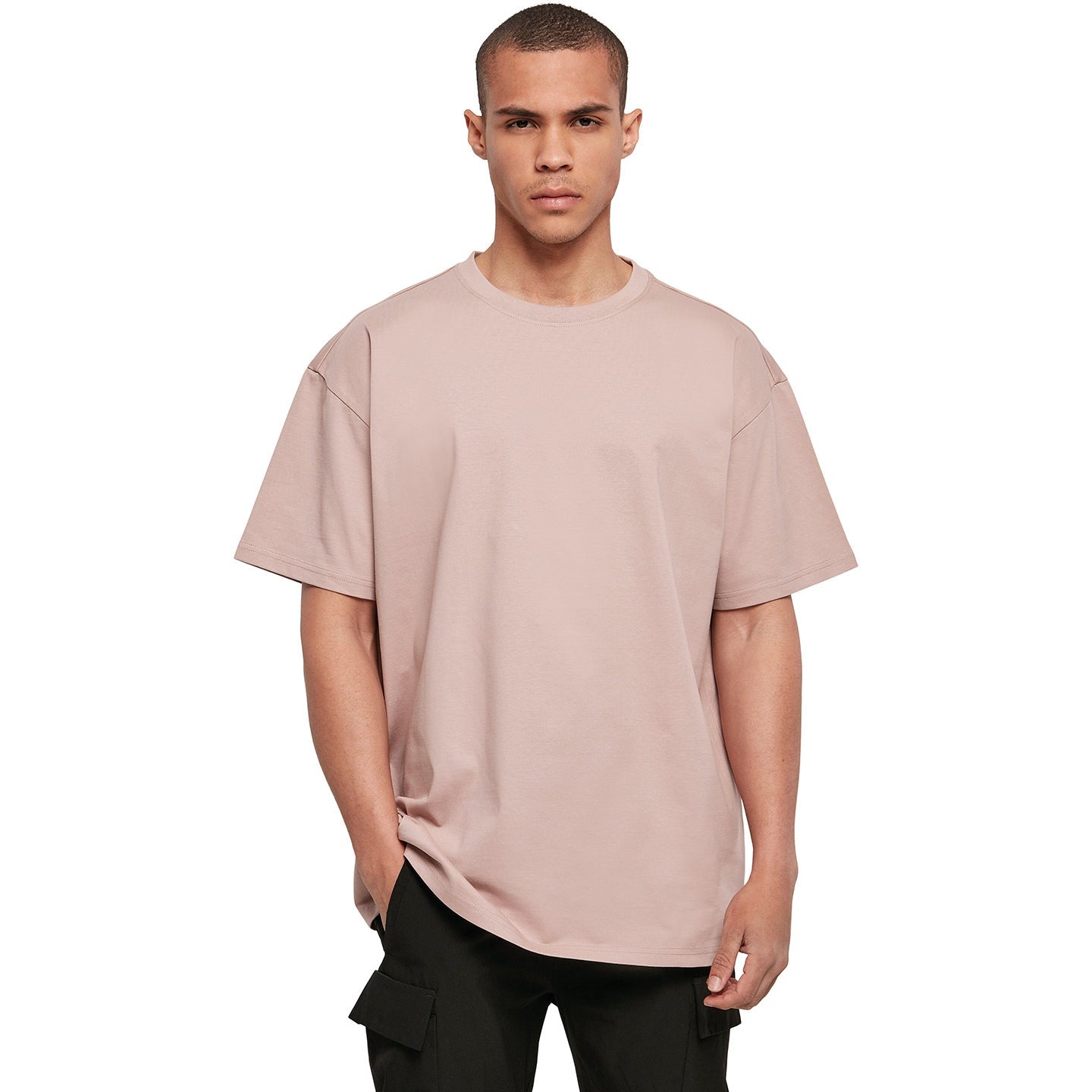 Build Your Brand Heavy Oversized Tee - Dusk Rose