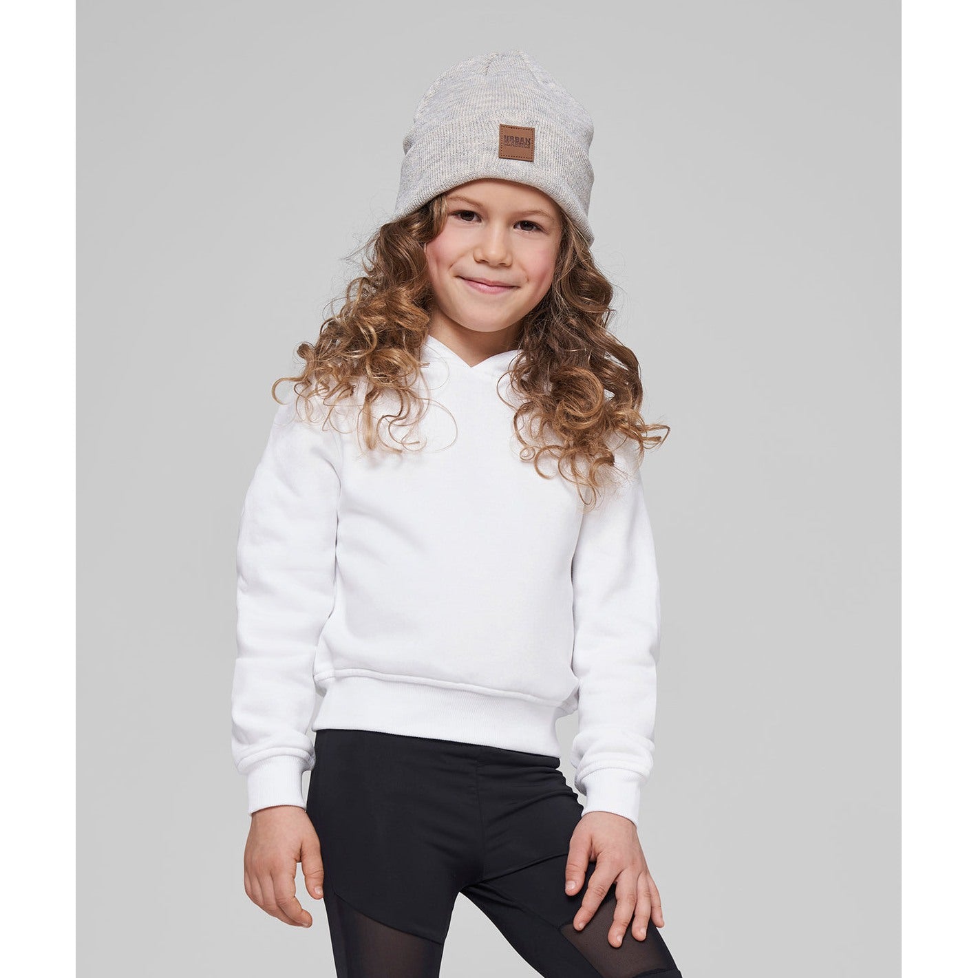 Build Your Brand Girls Cropped Sweat Hoodie