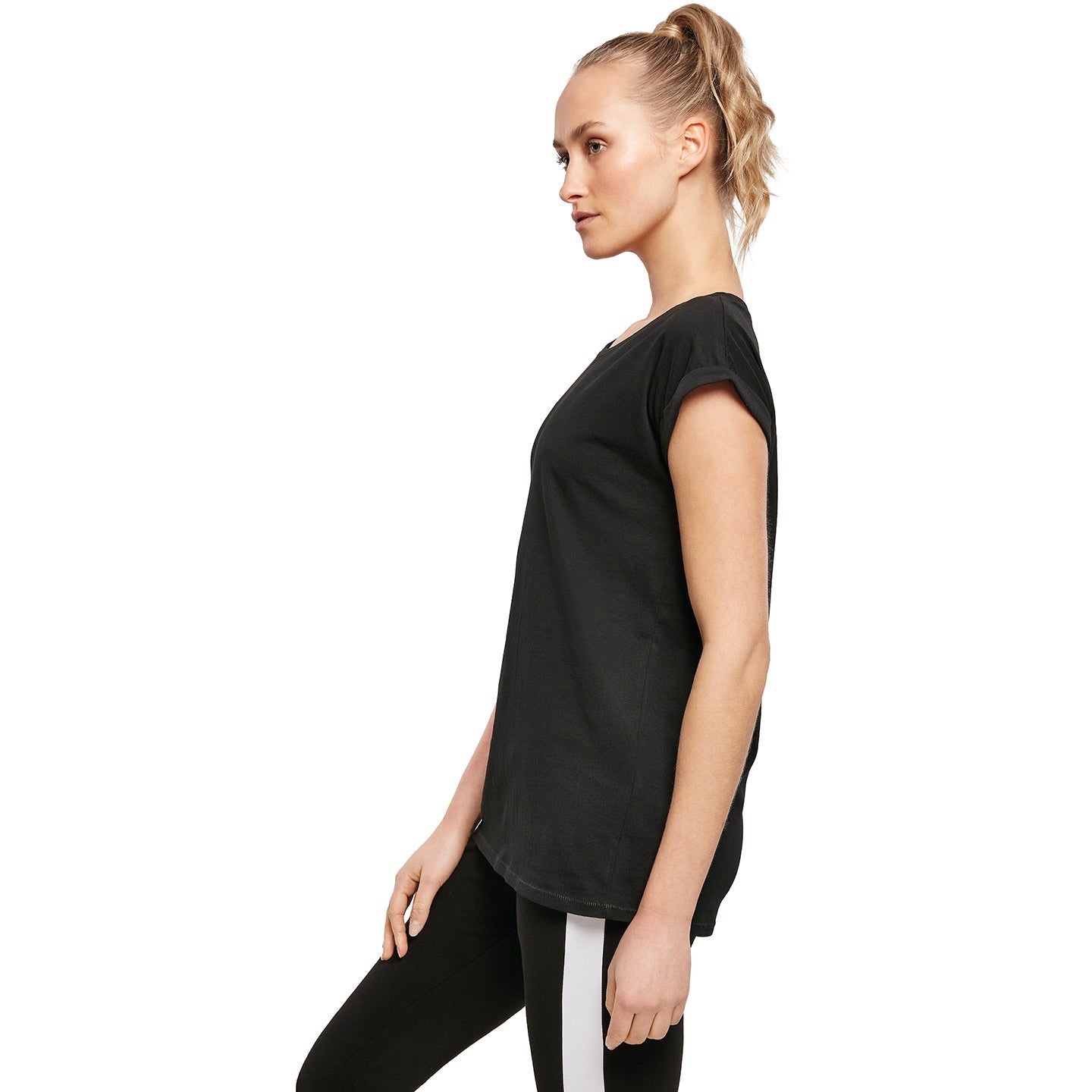 Build Your Brand Women's Organic Extended Shoulder Tee