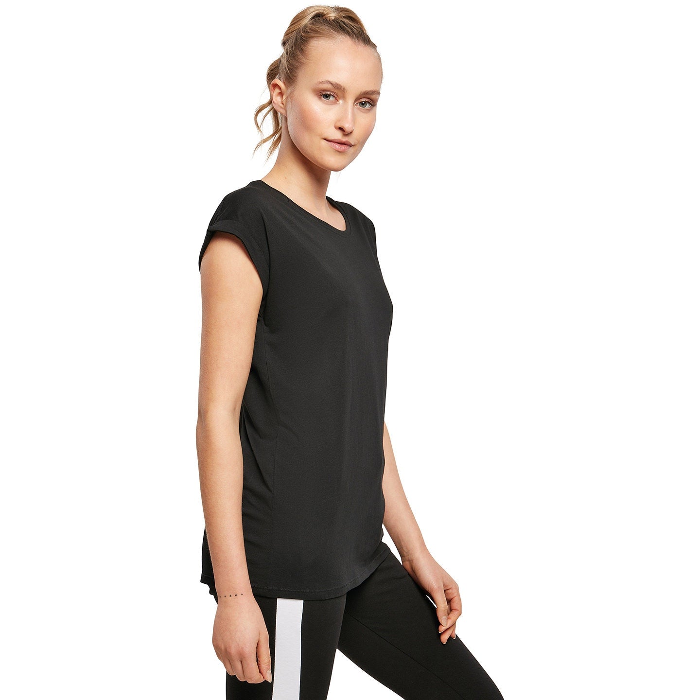 Build Your Brand Women's Organic Extended Shoulder Tee