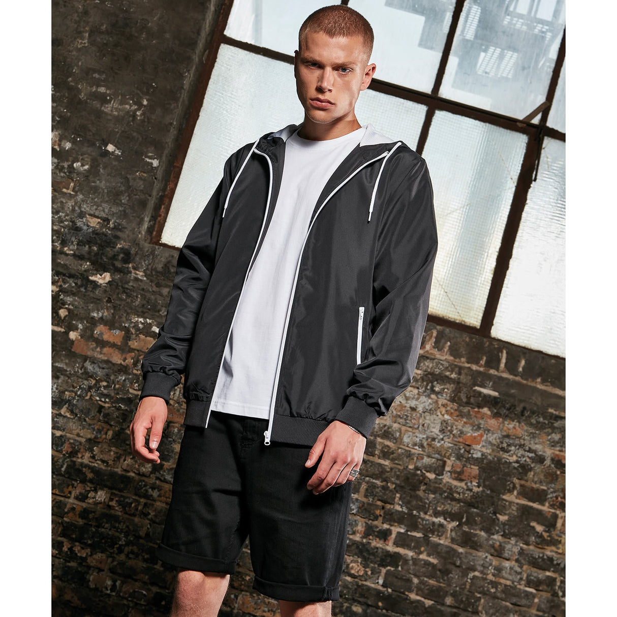 Build Your Brand Recycled Windrunner