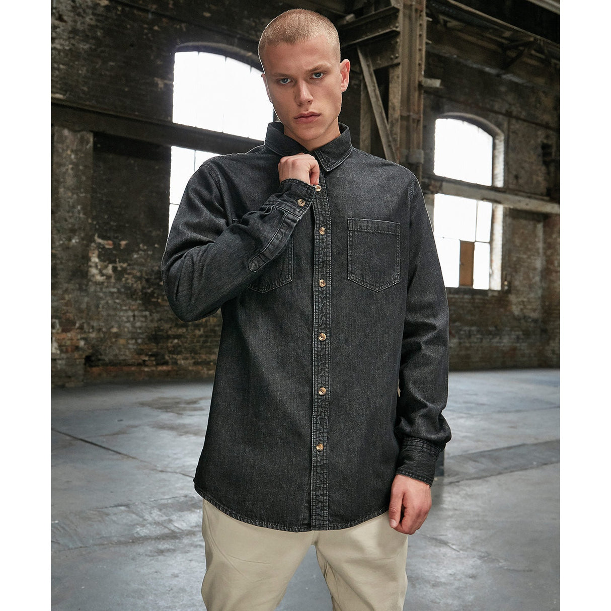 Build Your Brand Denim Shirt