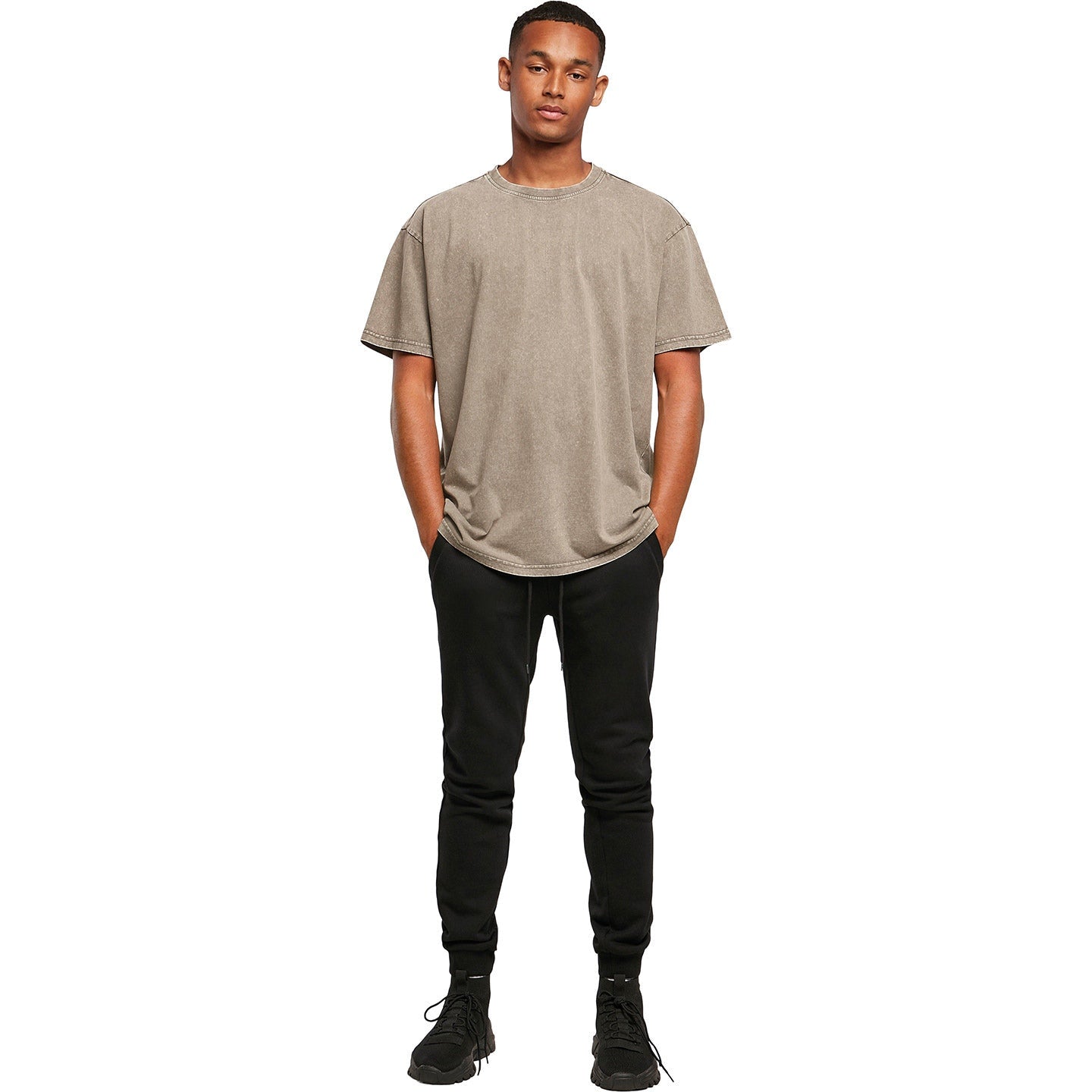 Build Your Brand Acid Washed Heavy Oversized Tee