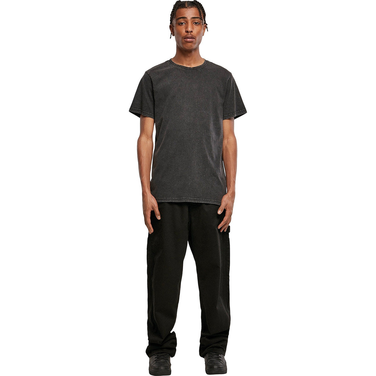 Build Your Brand Acid Washed Round Neck Tee