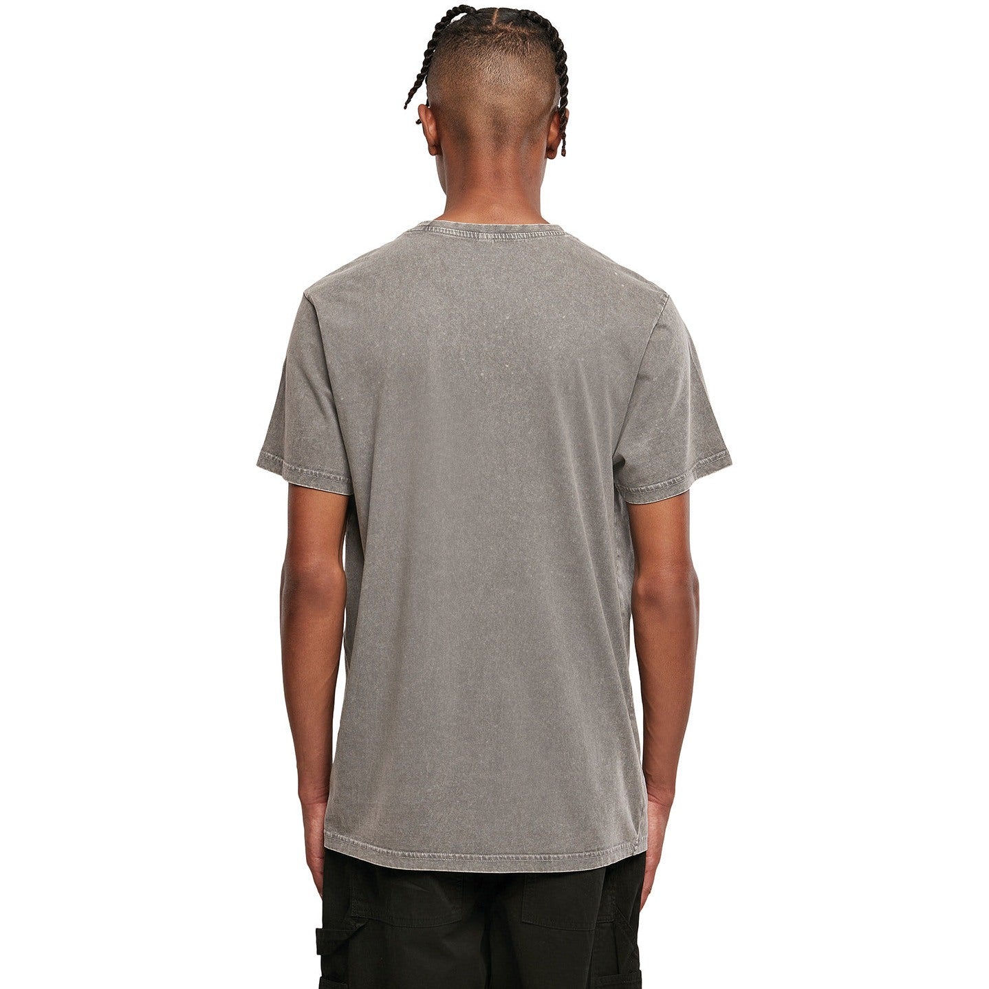 Build Your Brand Acid Washed Round Neck Tee