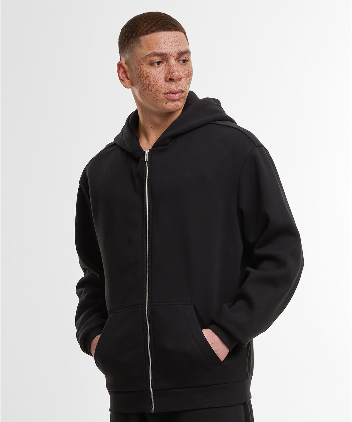 Build Your Brand BY443 Loose-Fit Zip Hoodie