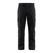 Blaklader Industry Trousers Stretch with Knee Pad Pockets 1448 - Black/Red #colour_black-red