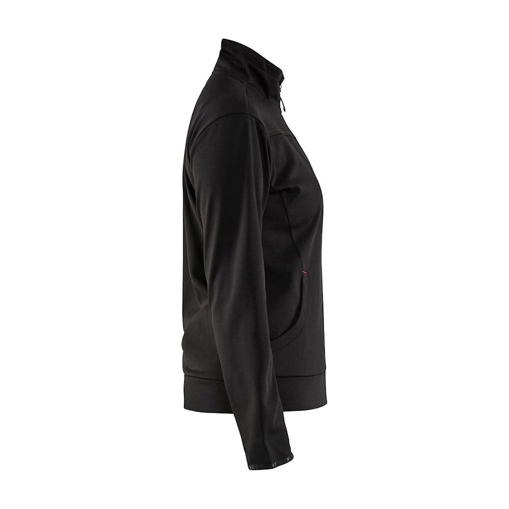 Blaklader Women's Sweatshirt with Full Zip 3394 #colour_black-red