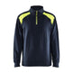 Blaklader Half-Zip 2-Tone Sweatshirt 3353 - Dark Navy Blue/Hi-Vis Yellow