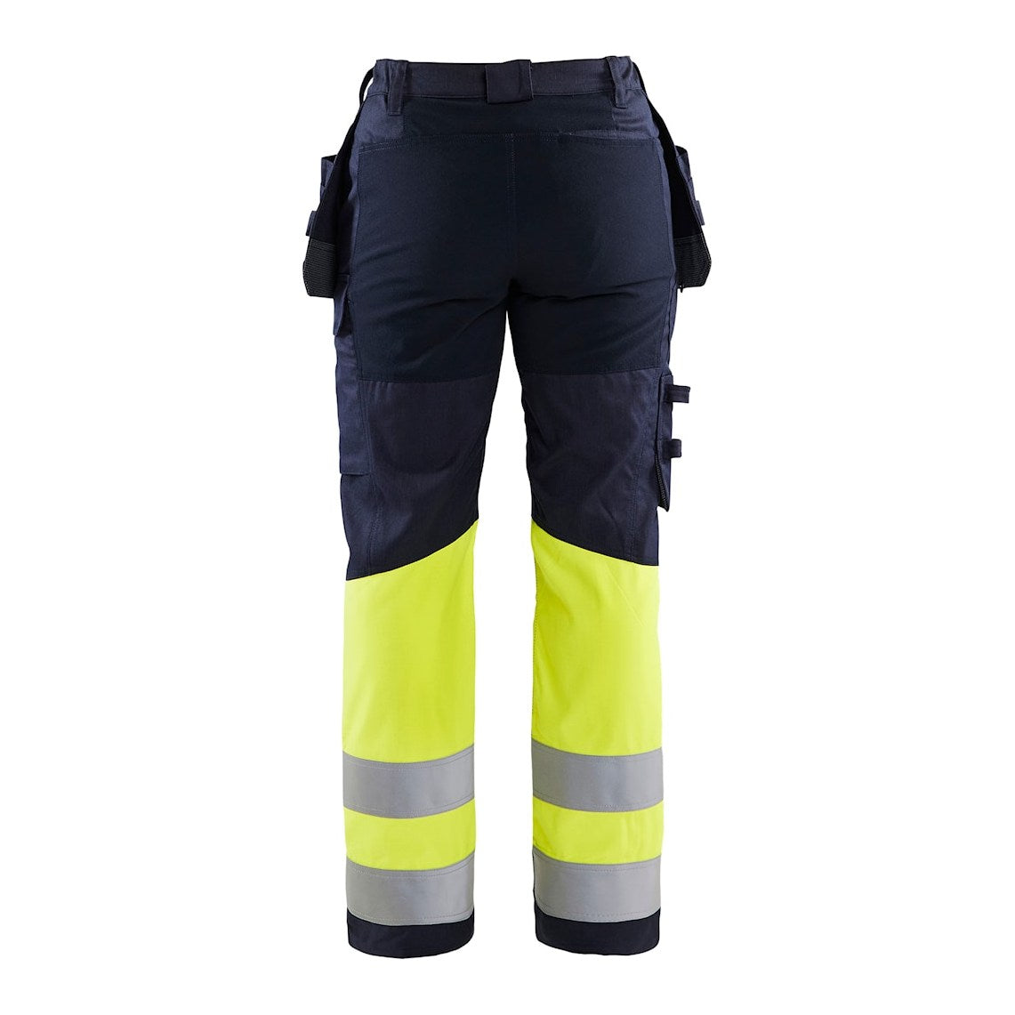 Blaklader Trousers Multinorm Inherent with Stretch Women 7185 #colour_navy-blue-hi-vis-yellow