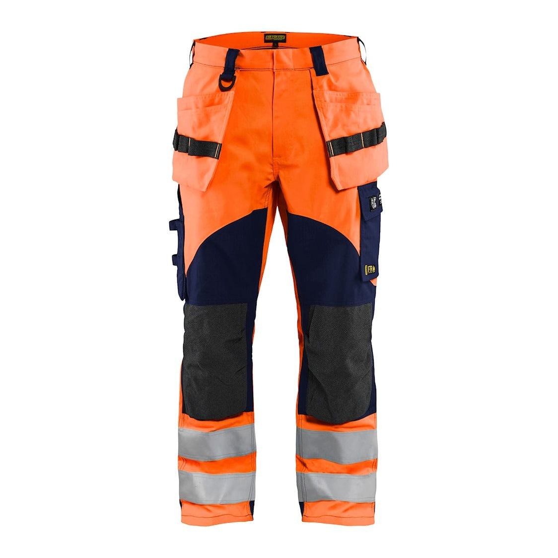 Blaklader Multinorm Inherent Trousers 1589 #colour_orange-navy-blue