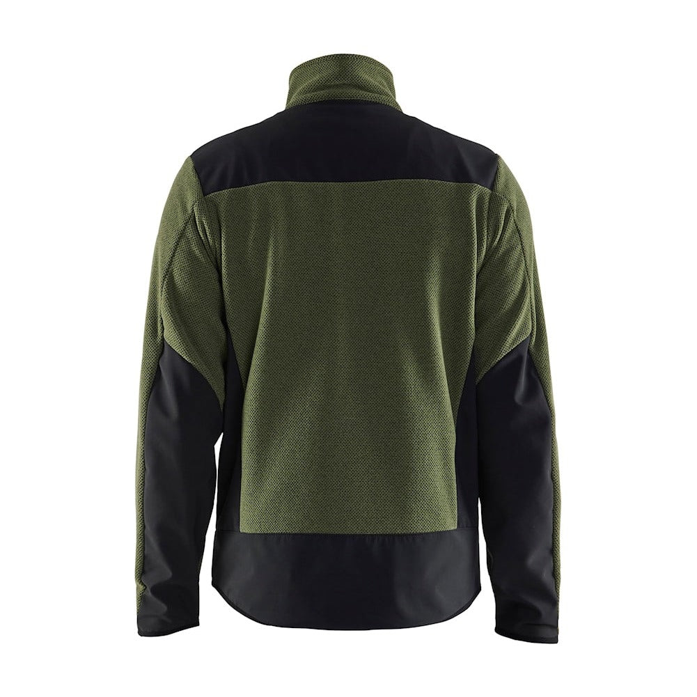 Blaklader Knitted Jacket with Softshell 5942 #colour_autumn-green-black