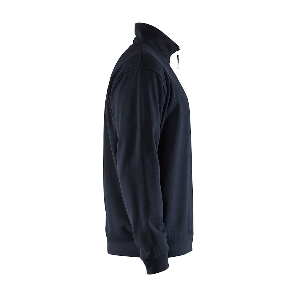 Blaklader Sweatshirt Half-Zip 3587 #colour_dark-navy-blue