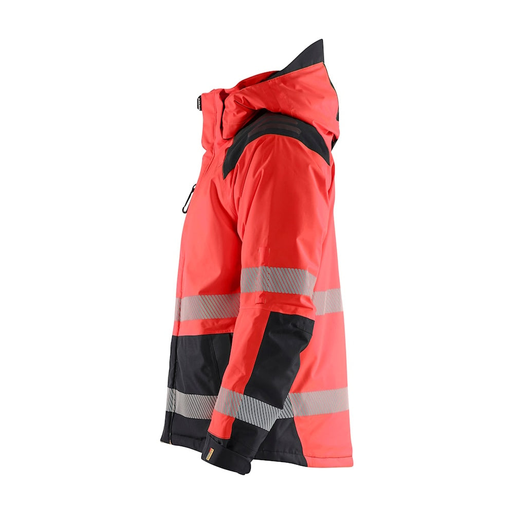 Blaklader Winter Jacket Hi-Vis 4455 #colour_red-hi-vis-black