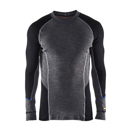 Blaklader Underwear Top Warm 100% Merino 4897 #colour_mid-grey-black