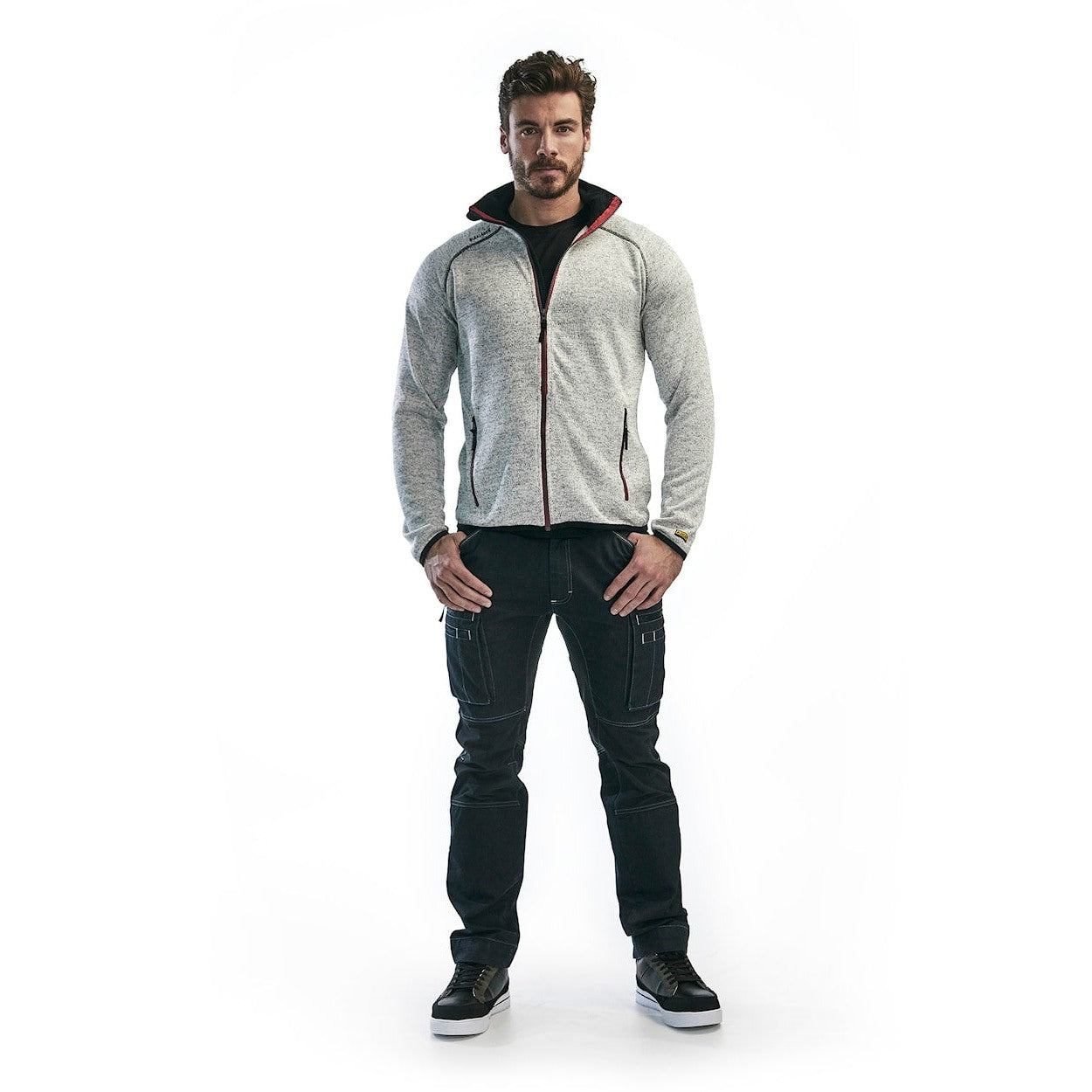 Blaklader Service Trousers with Stretch 14591142 #colour_navy-blue-black