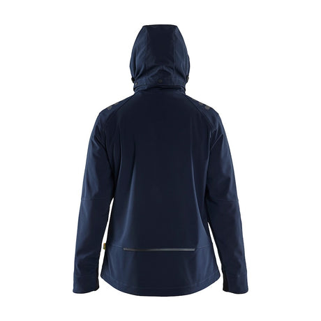 Blaklader Women's Softshell Jacket 4719 #colour_dark-navy-blue-hi-vis-yellow