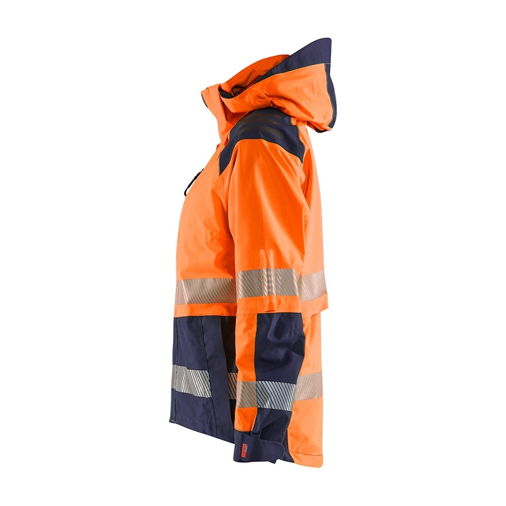 Blaklader Women's Shell Jacket Hi-Vis 4436 #colour_orange-navy-blue