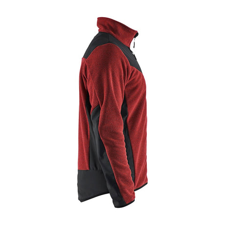 Blaklader Knitted Jacket with Softshell 5942 #colour_burned-red-black