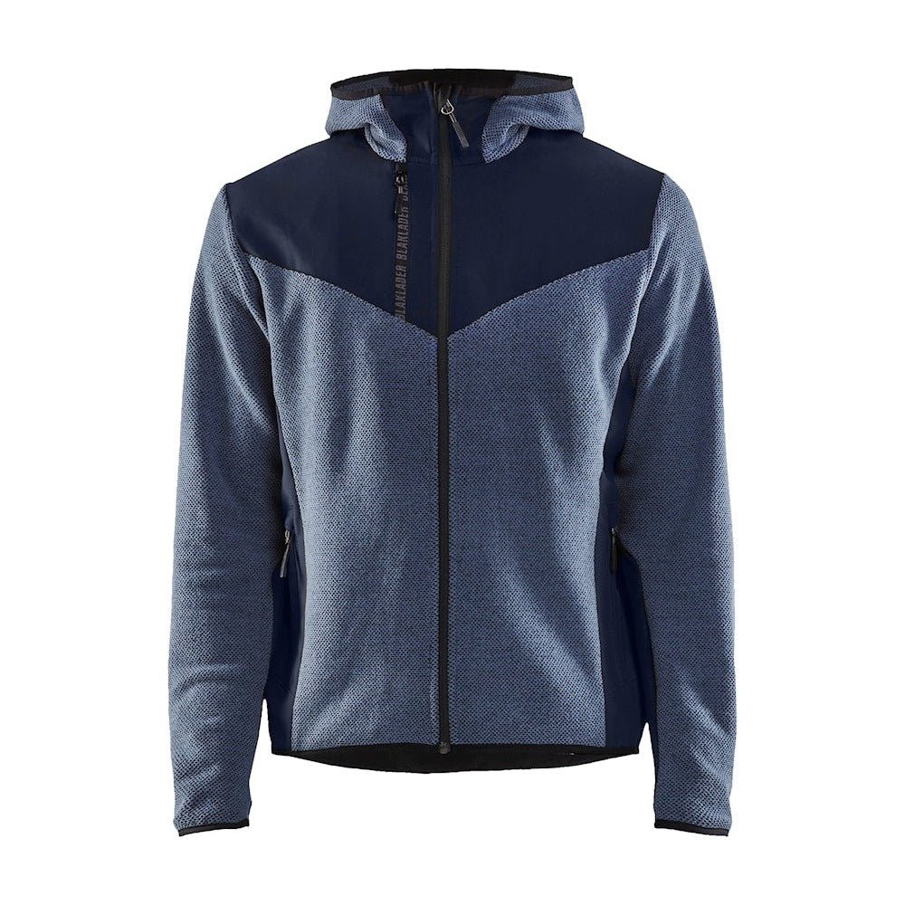 Blaklader Knitted Jacket with Softshell 5940 #colour_numb-blue-dark-navy