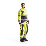 Blaklader Multinorm Jacket 4087 #colour_hi-vis-yellow-navy-blue
