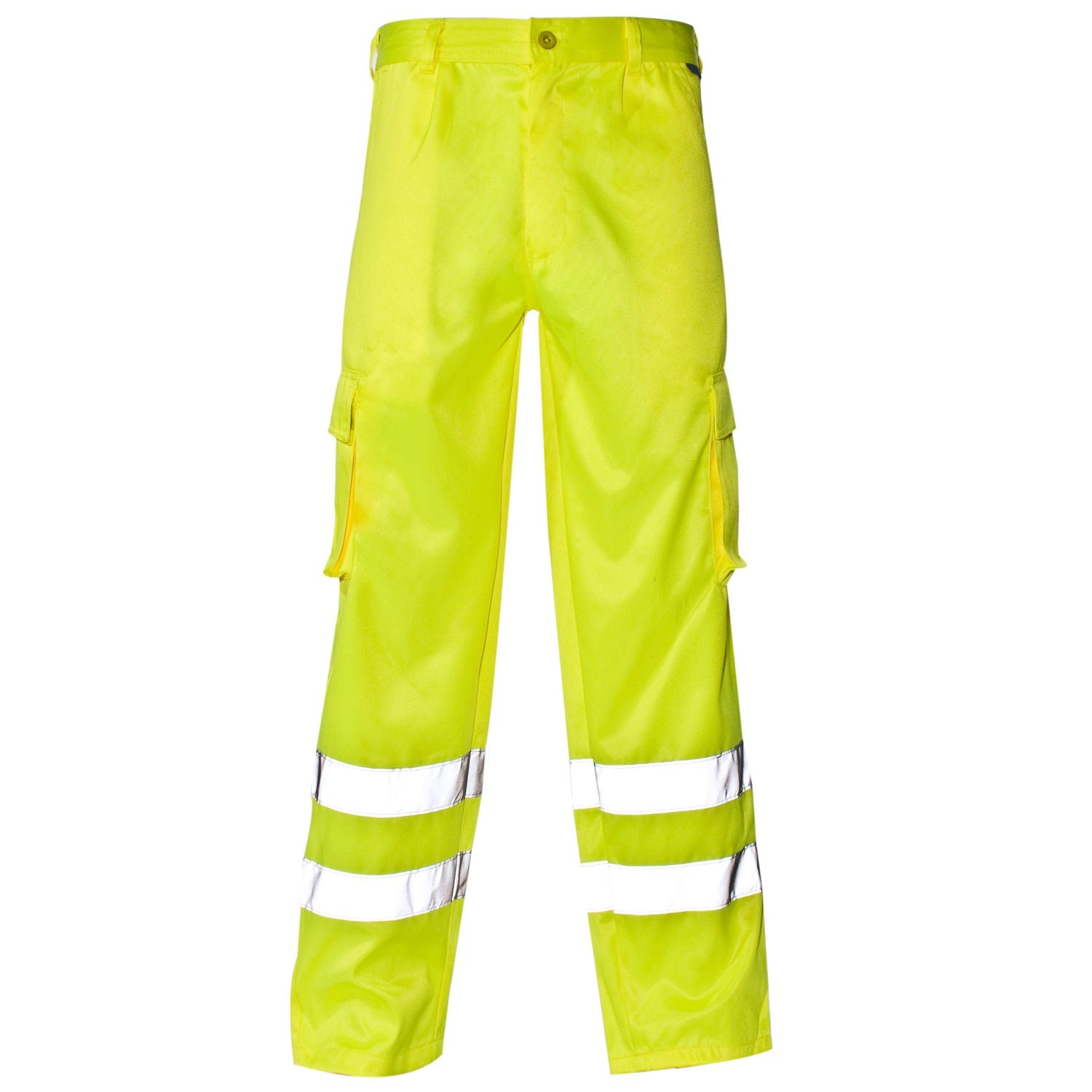 Supertouch Hi Vis Yellow Combat Trousers Ankle Band - Regular