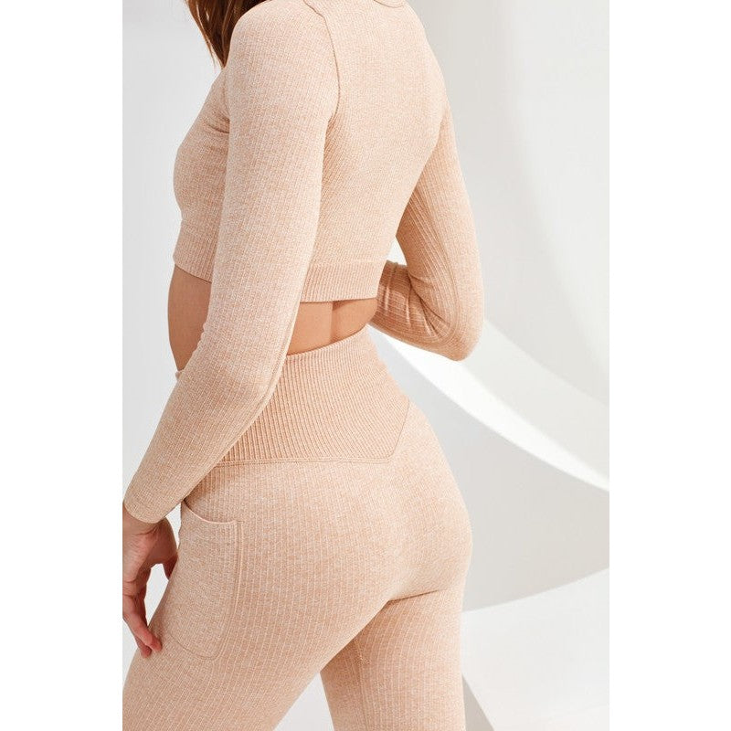 Women's TriDri® Ribbed Seamless 3D Fit Multi-Sport Leggings