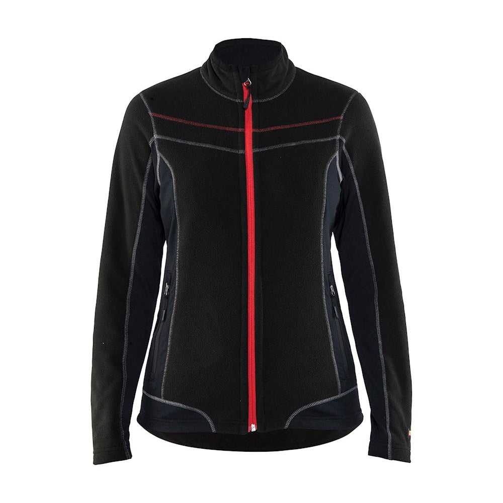 Blaklader Women's Micro Fleece Jacket 4924 #colour_black-red
