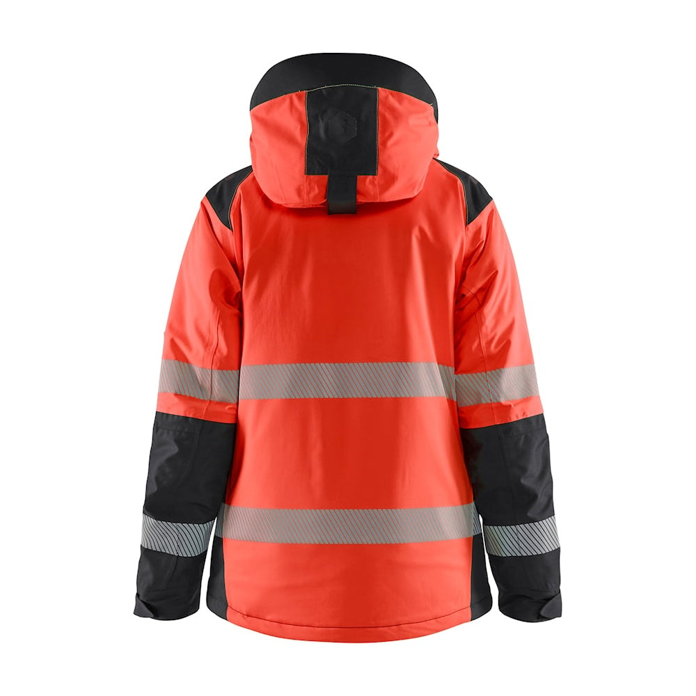 Blaklader Women's Winter Jacket Hi-Vis 4456 #colour_red-hi-vis-black