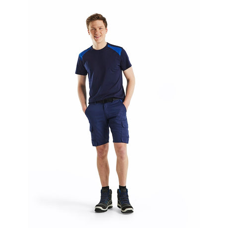 Blaklader Industry Shorts Stretch 1446 #colour_navy-blue-cornflower-blue