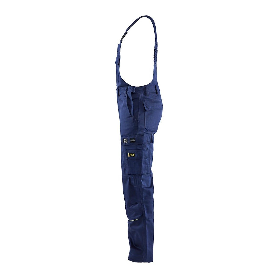 Blaklader Welding Bib Trousers 2601 #colour_navy-blue-hi-vis-yellow