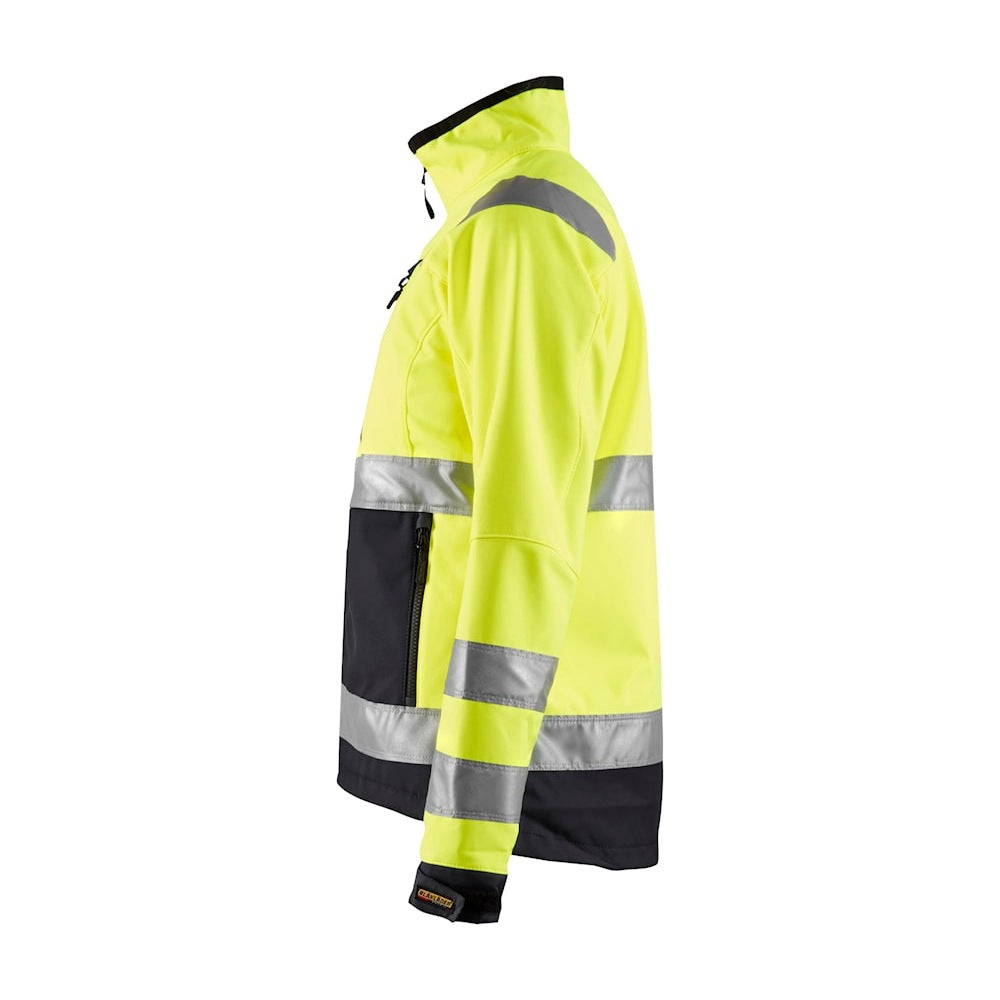 Blaklader Women's Hi-Vis Softshell Jacket 4902 #colour_hi-vis-yellow-black