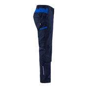 Blaklader Industry Trousers Stretch with Knee Pad Pockets 1448 #colour_navy-blue-cornflower-blue