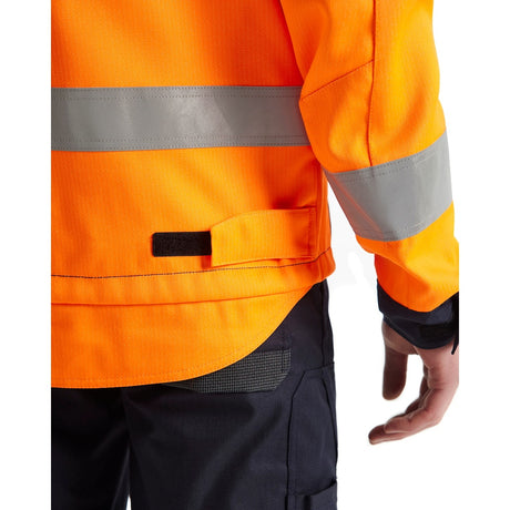 Blaklader Multinorm Inherent Jacket 4089 #colour_orange-navy-blue