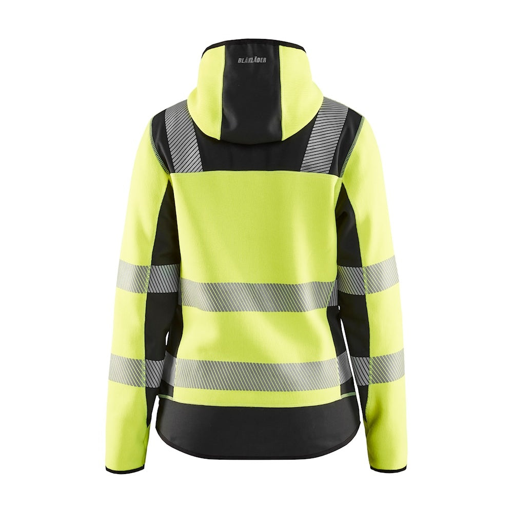 Blaklader Women's Hi-Vis Knitted Jacket 4967 #colour_hi-vis-yellow-black