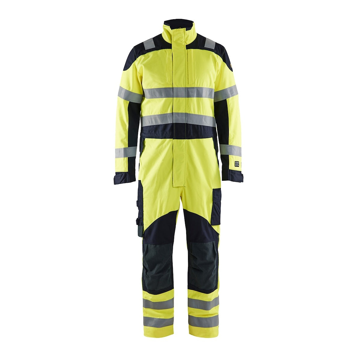 Blaklader Multinorm Inherent Overalls 6089 #colour_hi-vis-yellow-navy-blue