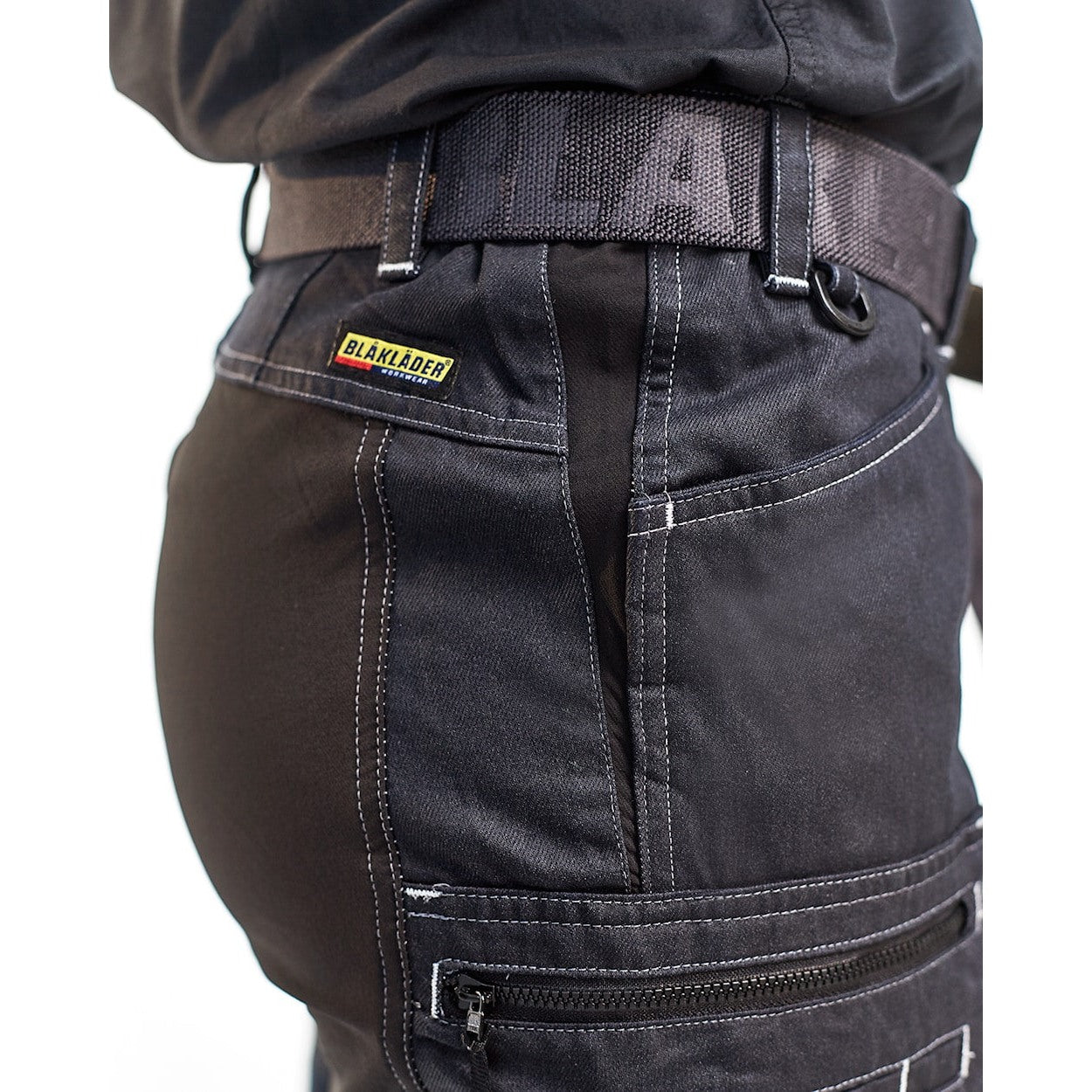 Blaklader Women's Service Trousers Stretch 71591142 #colour_navy-blue-black