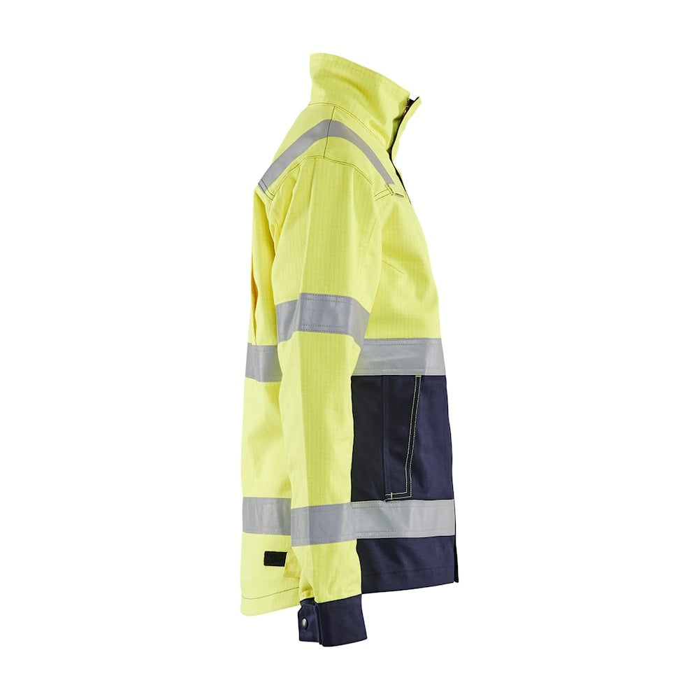 Blaklader Jacket Multinorm Women 4091 #colour_hi-vis-yellow-navy-blue