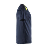 Blaklader T-Shirt 3379 #colour_dark-navy-blue-hi-vis-yellow