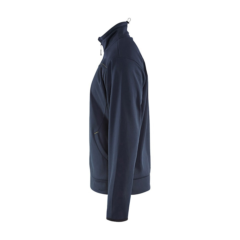 Blaklader Sweatshirt with Full Zip 3362 #colour_dark-navy-yellow