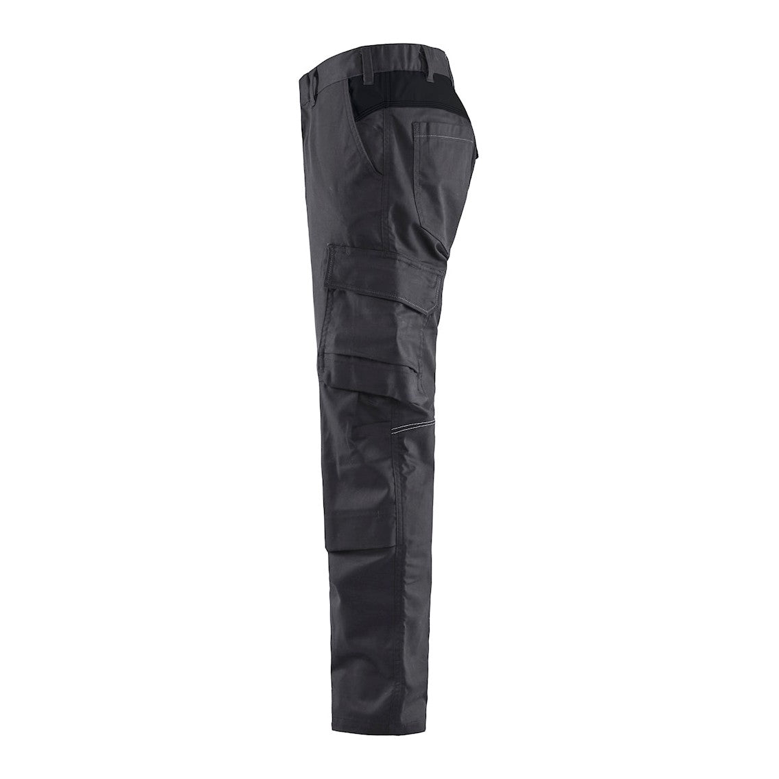 Blaklader Industry Trousers Stretch with Knee Pad Pockets 1448 #colour_mid-grey-black