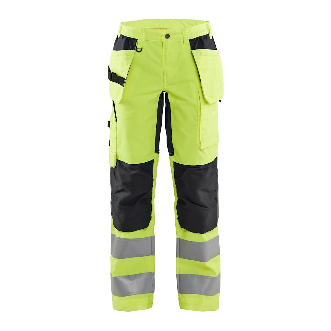 Blaklader Women's Hi-Vis Trousers with Stretch 7163 #colour_hi-vis-yellow-black