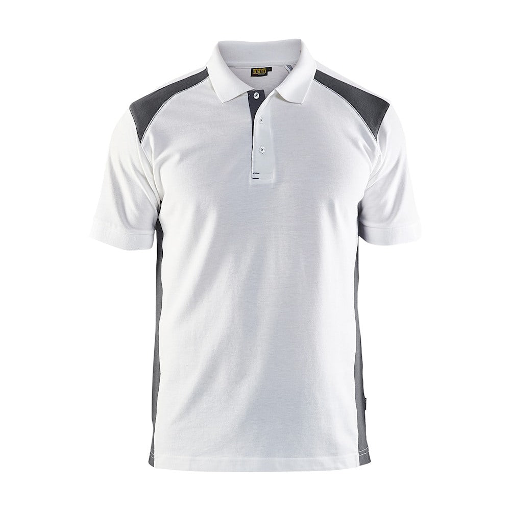 Blaklader Polo Shirt 3324 #colour_white-dark-grey