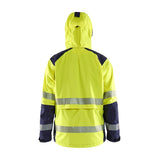 Blaklader Shell Jacket Hi-Vis 4435 #colour_hi-vis-yellow-navy-blue