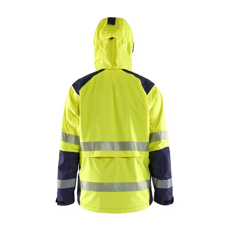 Blaklader Shell Jacket Hi-Vis 4435 #colour_hi-vis-yellow-navy-blue