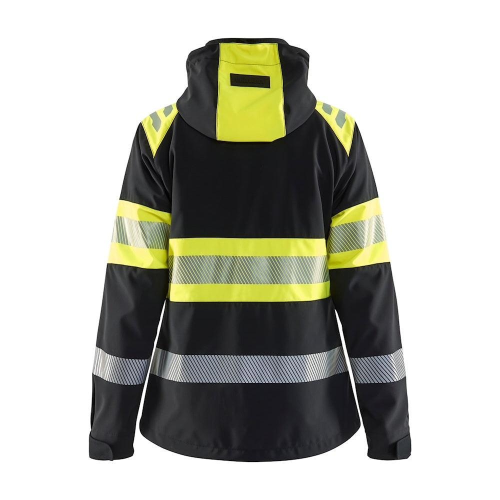 Blaklader Women's Softshell Jacket Hi-Vis 4404 #colour_black-hi-vis-yellow