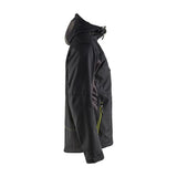 Blaklader Softshell Jacket with Hood 4753 #colour_black-hi-vis-yellow